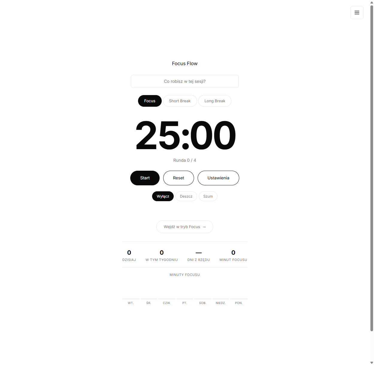 Zrzut ekranu Focus Flow